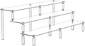 Acrylic Riser Display Shelf, 3 Tier Acrylic Shelves for Figures, 15.8 Inch | Large Clear Perfume Organizer, Display