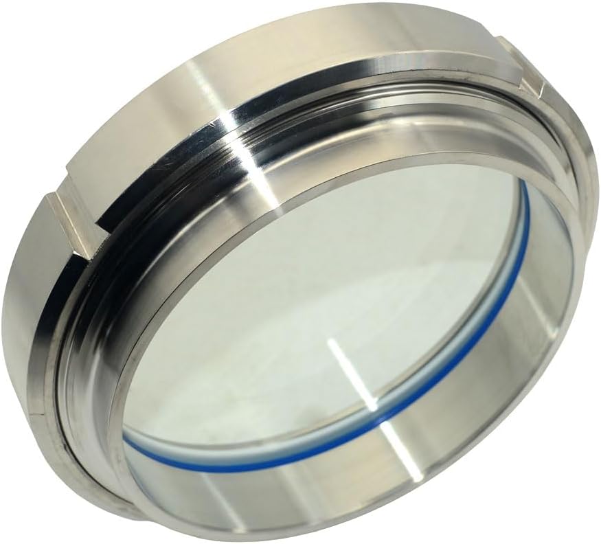 Circular Viewing Clear Sanitary Sight Glass,Stainless Steel 316 (76mm 3")