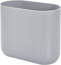 Small Slim Plastic Bathroom Trash Can, Gray | Bedroom, Office, Desk, Dorm