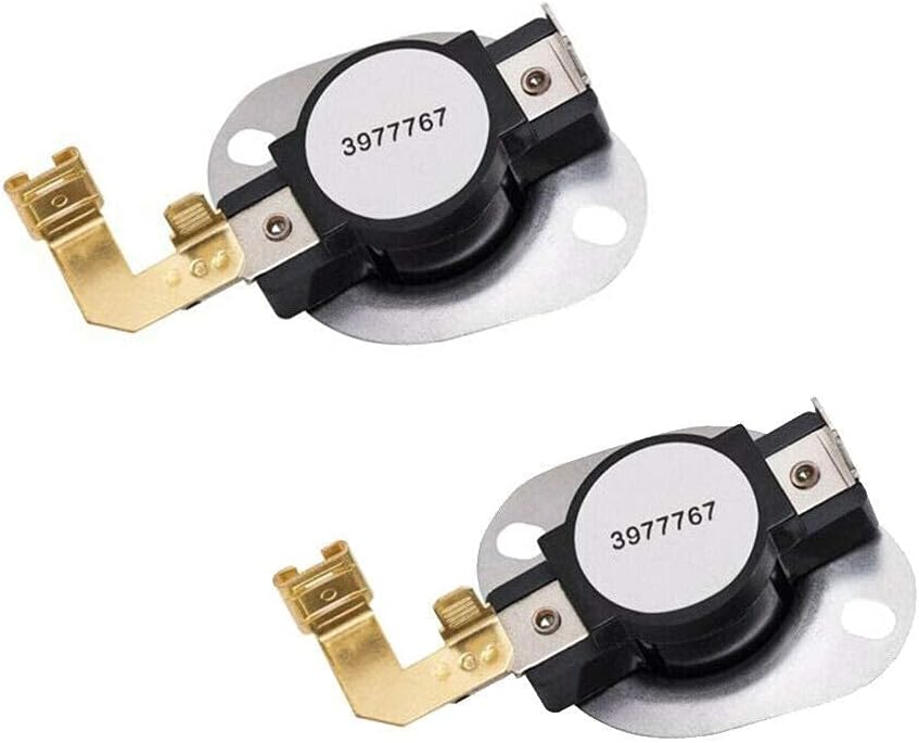 3399693 Dryer Thermostat for Dryers Compatible With MED5800TW0, MED5800TW1, MED5805TW0, MED5805TW0, MED5805TW1, MED5820TW0, MED5820TW1, MED5821TW0, MED5830TW0, MED5830TW0 -(2 Pack)