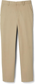 Boys' Adjustable Waist Relaxed Fit Twill Pant | school uniform pants, no need to iron, double knees for durability