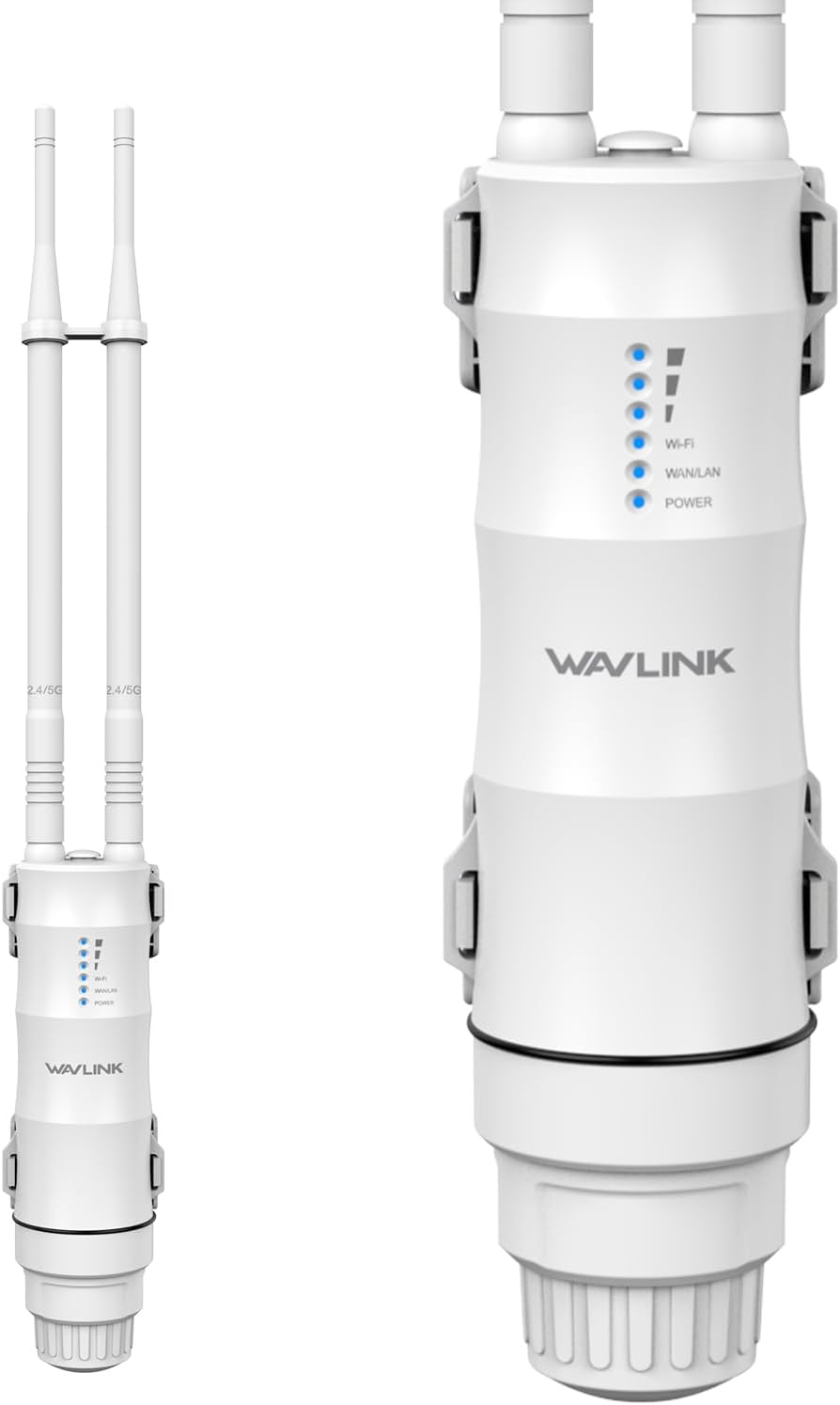 AC600 Outdoor WiFi Extender, Long Range WiFi with PoE | Dual Band 2.4+5G Wireless Router/AP/Wi-Fi Range Extender 3 in