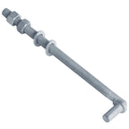 4 Pack 5/8" J-Bolt Gate Hinges, Threaded Post Hinge Pin, 5/8" x 11-1/4"