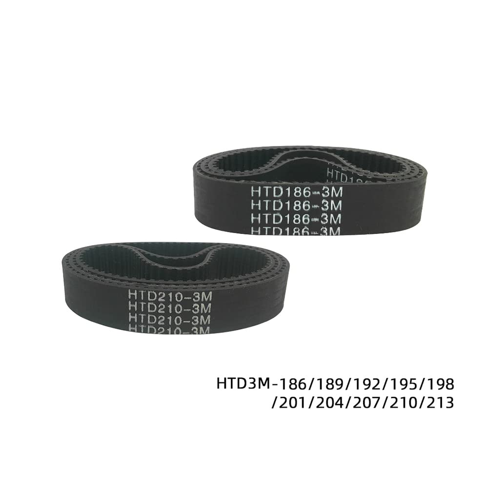 5PCS Arc HTD 3M Timing Belt Rubber Closed Loop Synchronous Pitch 3mm,9mm Width,3M 201(Teeth67)