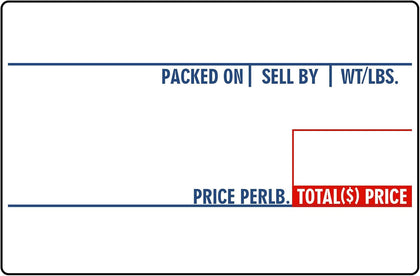 LST8010 Printing Scale Label 58 x 40 mm,36 Rolls Per Case,UPC Red and Blue