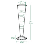Conical Graduated Cylinder 25ml, Borosilicate Glass with Clear Scale & Wide Mouth for Accurate Laboratory Measuring