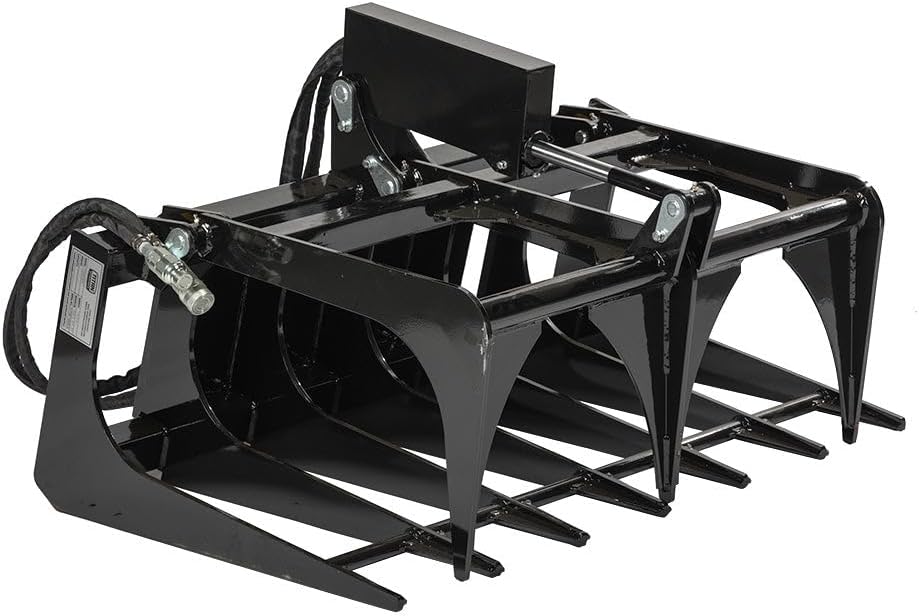 42" Mini Skid Steer Root Grapple Bucket, Universal Quick Tach Connection, 3,000 PSI Hydraulic Cylinder with Cylinder