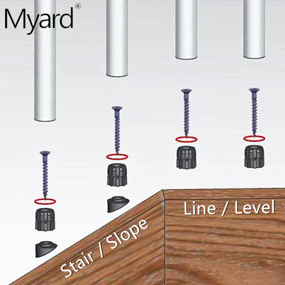 3/4" Round Baluster Connectors for Stairs, 'O' Silicone Seal Design