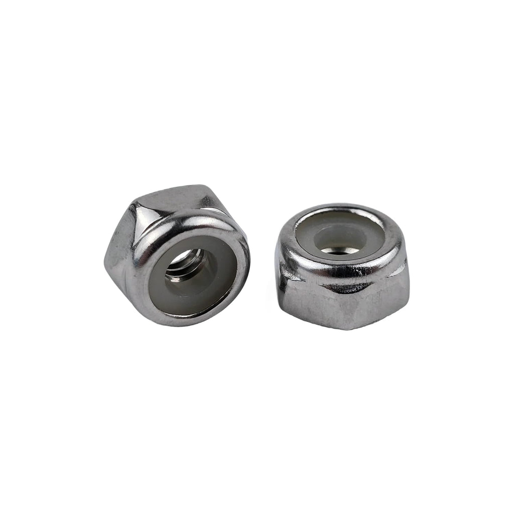 #6-32 Nylon Insert Locknuts 304 Stainless Steel - Pack of 25