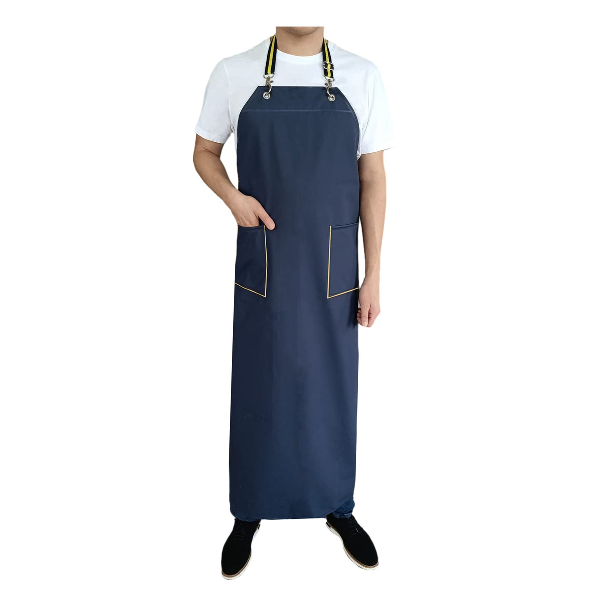 Rubber Apron Waterproof with Pockets, Heavy Duty for Dishwashing