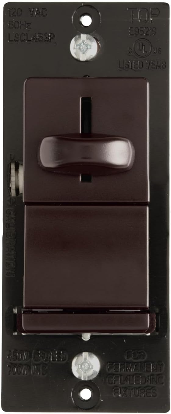 Legrand LS Series 450W LED Dimmer Light Switch 3-Way Brown 1 Pack