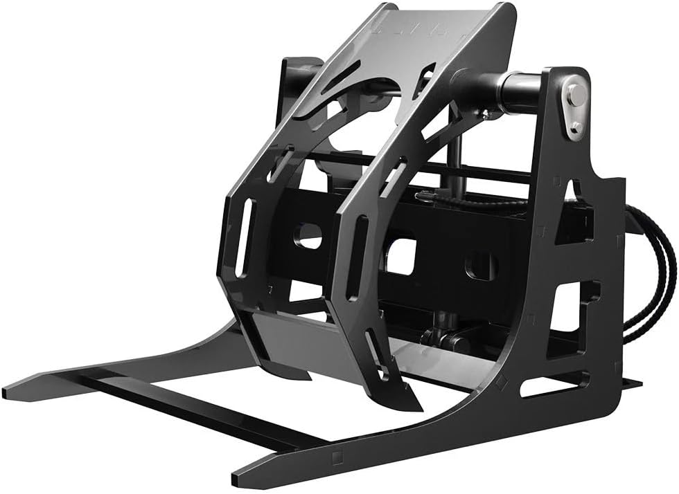 Mini Skid Steer Log Grapple Attachment, Compact Utility Loader Brush Grapple, 25-Inch Hydraulic Wood Claw, Skid Steer