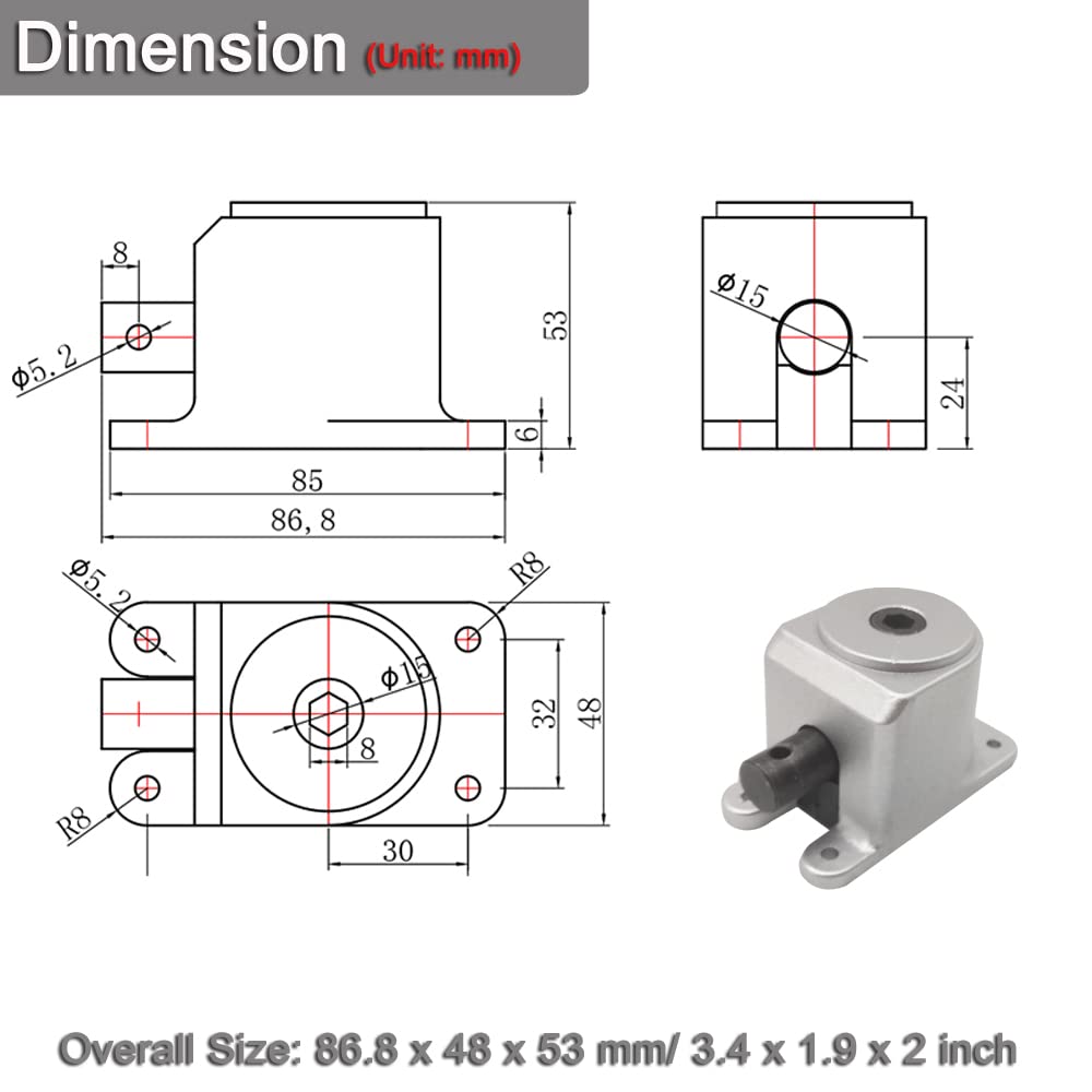 1:1 Manual Right Angle Tapered Bevel Gearbox with Handle 1.5 Module 20 Teeth 90° Angle Drive Steering Gear Device Simple Mechanical DIY Module with 15mm Shaft