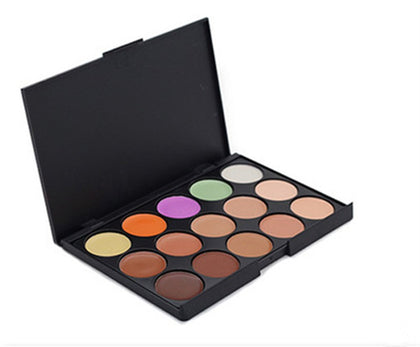 15 Colors Hydrating & Long-Lasting Cream Contour Palette Full Coverage Color Corrector Xmas Concealers Makeup Palette