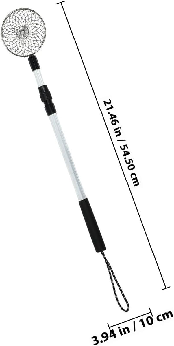 Telescopic Winter Fishing Strainer Steel Wire Net with Rod