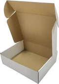 13x10x 4 Shipping Boxes Set of 18, White Small Corrugated Cardboard Box, Mailer Box