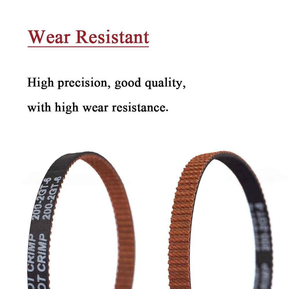 MOTOU 10×200mm GT2 Timing Belt, Closed Loop, Upgrade Non-Slip Version, Width 6mm, Fit for 3D Printer and Most Belt Driven Printers