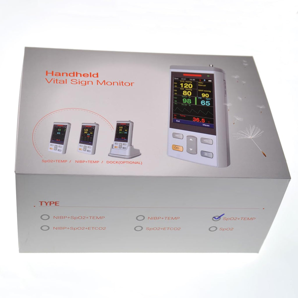 Veterinary Pulse Detector Handheld NIBP SPO2 ETCO2 Vital Signs Monitor 3.5 Inch Veterinary Equipment