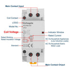 Hofwgele HCH8s-63 DC Contactor 24V Coil 63A 2NO 2 Pole Universal Circuit Control Automatic Modular Contactor Household Circuit Control Din Rail Mount 2Pole 24V DC Coil contactor