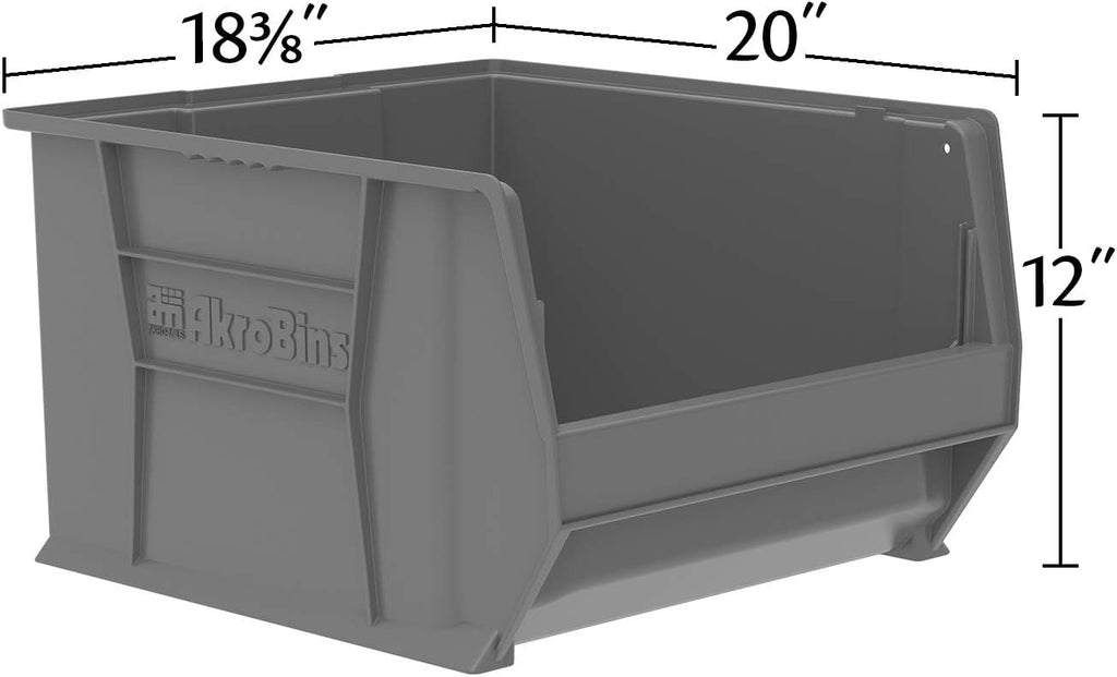 30283 Super-Size AkroBins Plastic Storage Bins, Space-Saving Stackable Bins for Garage, Classroom, Warehouse