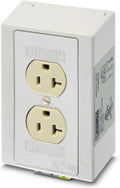 Pheonix Contact 5600461 EM-DUO DIN Rail Duplex Receptacle, 125-Volt, 15-Amp