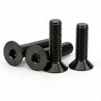 M4 x 16mm (50 Pack) Flat Head Socket Cap Screws Countersunk Allen Bolts, Black Oxide 304 Stainless Steel 18-8, Fully Machine Thread