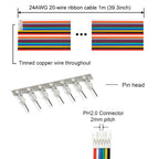 JST PH 2.0 Connectors Pin Header and Ribbon Cable Wire Kit 2.0mm Pitch JST PH - 2/3/4/5/6/7/8 Male Pin Female Housing