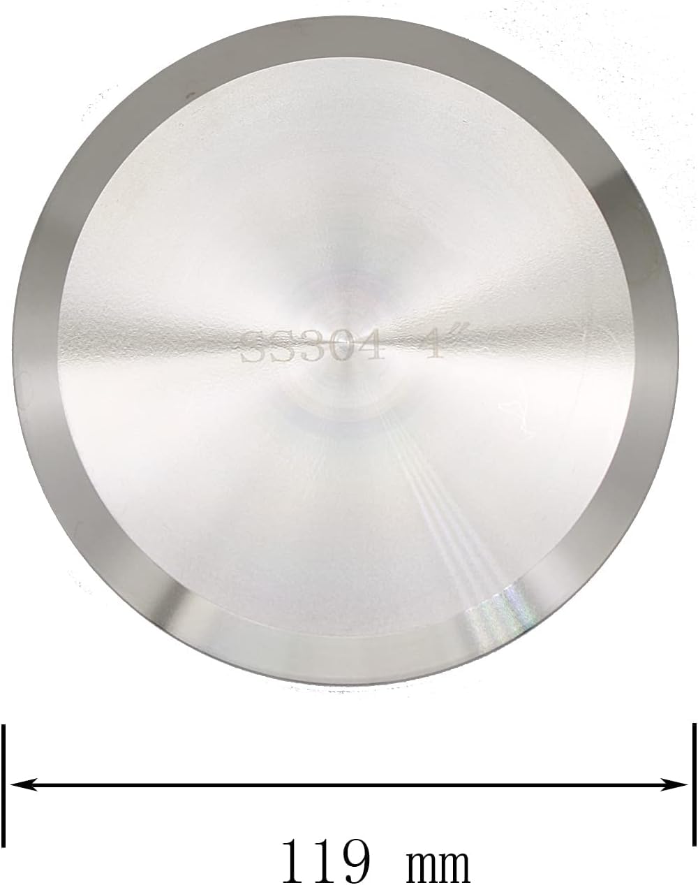 QiiMii 4 Inch Sanitary Tri Clamp Clover Solid End Cap Stainless Steel 304, 2 Pack