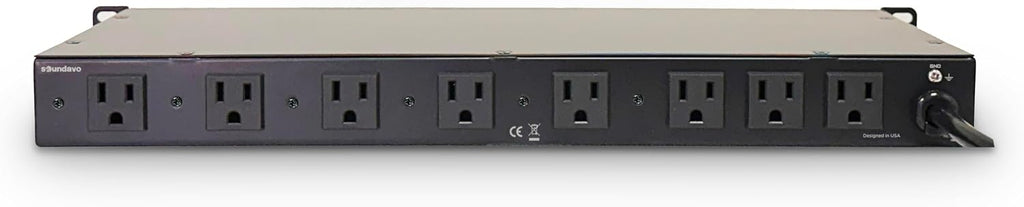 PMX-800 Rack-mount 1U Power Conditioner/Surge Protection - Noise Filtering with 2 Front-panel Pull-out LED Lights (No