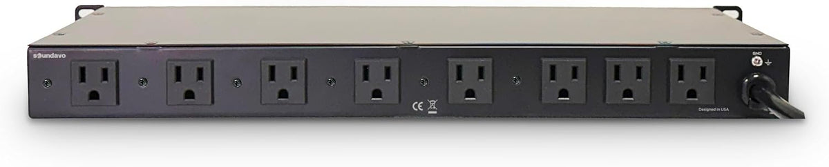 PMX-800 Rack-mount 1U Power Conditioner/Surge Protection - Noise Filtering with 2 Front-panel Pull-out LED Lights (No
