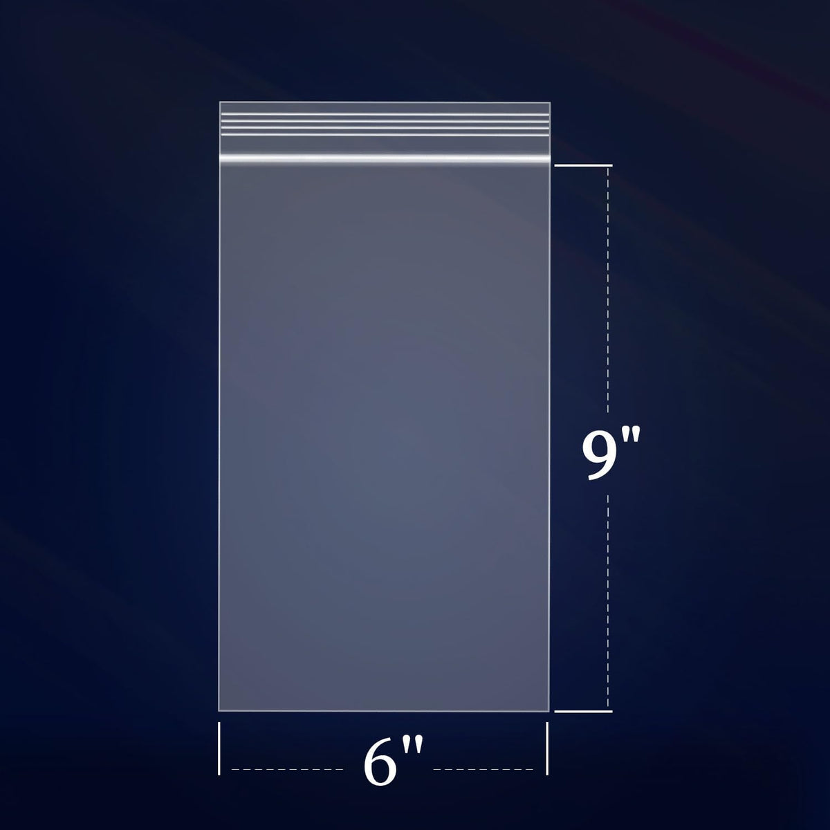 1000 Count - 6" x 9" Clear Reclosable Zip Plastic Poly Bags