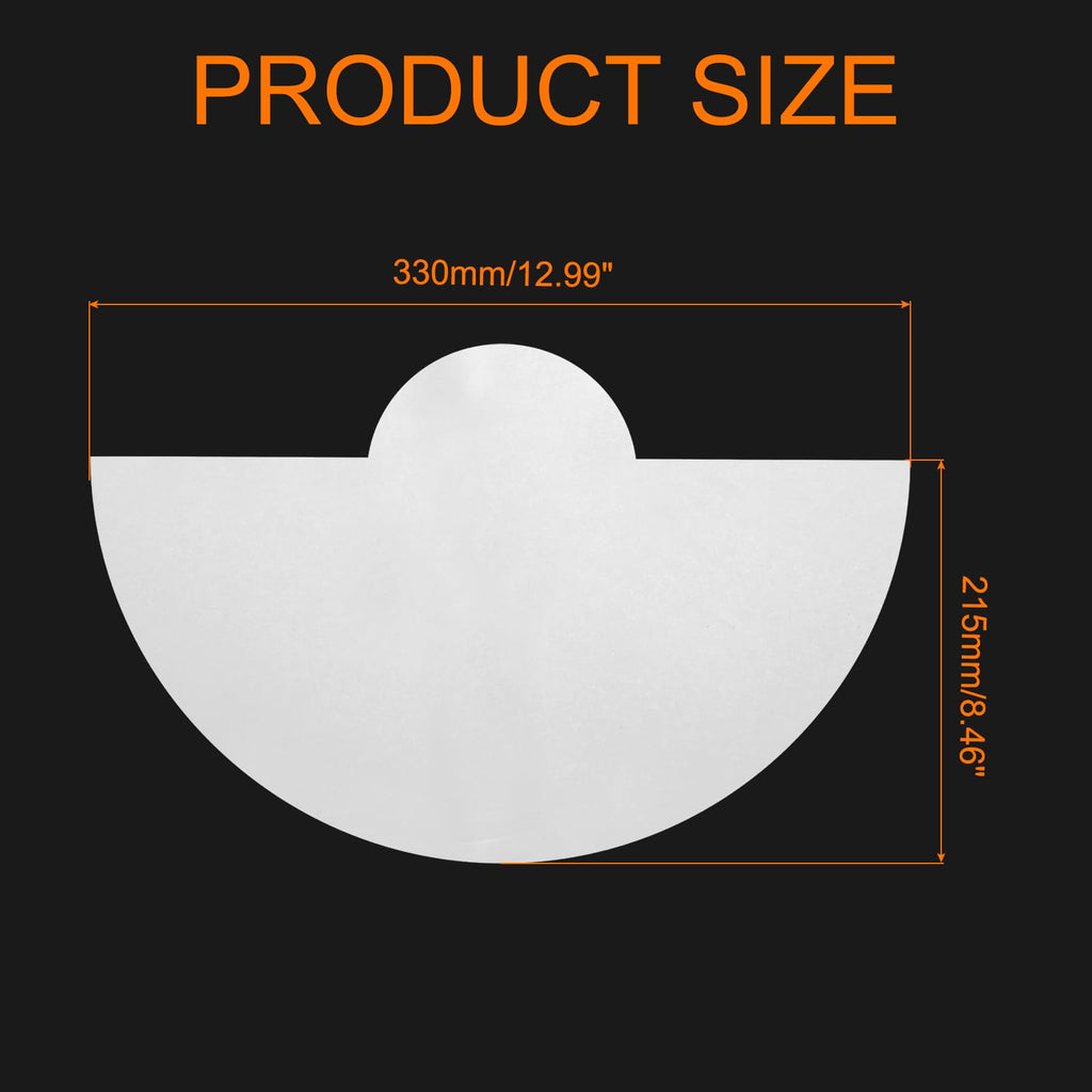 uxcell 100Pcs Coffee Filters, Half Moon Shape Paper Filter White for Home Office Use Pour Over and Drip Coffee Maker