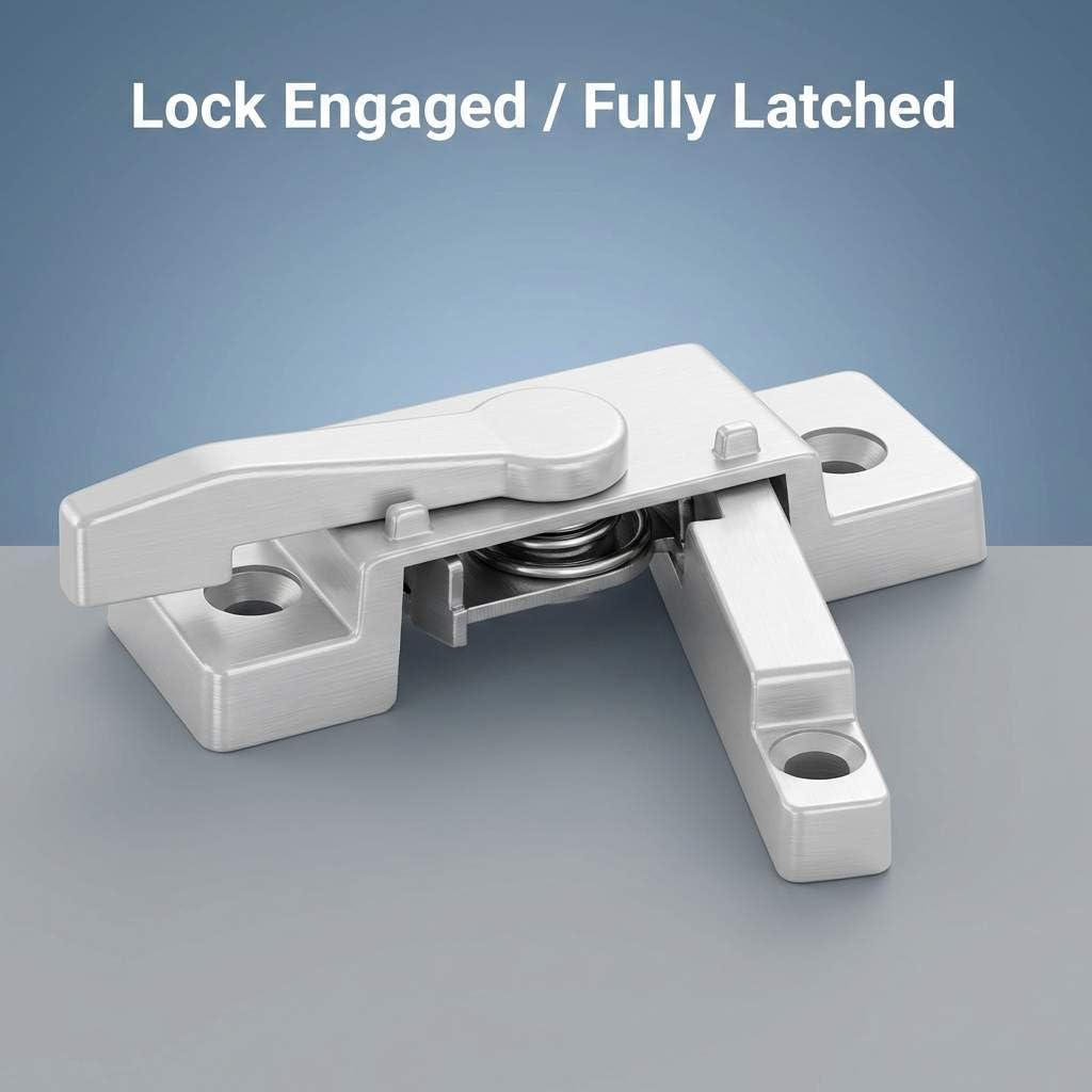 10 Pack Sliding Window Sash Locks, Cam Action White Double Hung Window Sash Lock for Vertical and Horizontal Sliding