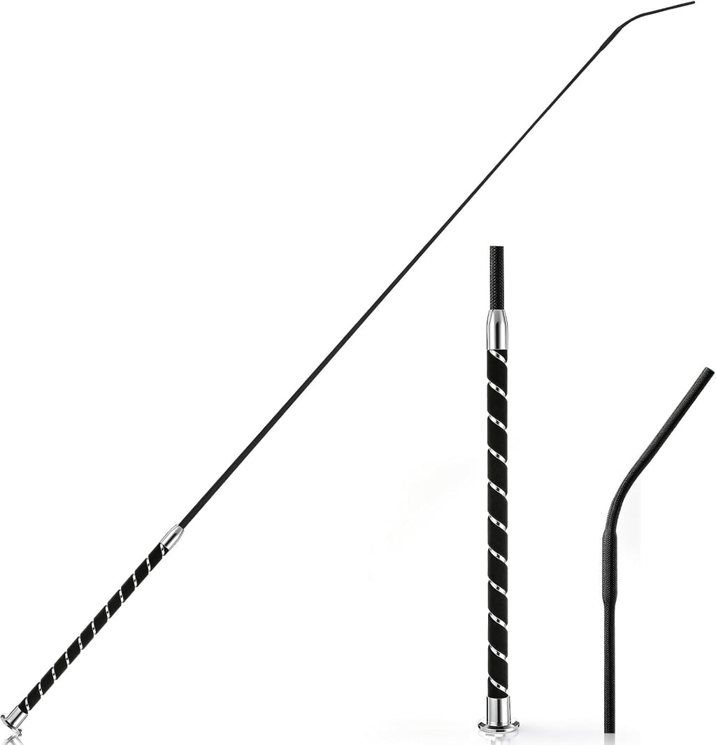 43'' Dressage Whip Lunge Whip for Horse, Elegant Spiral Handle