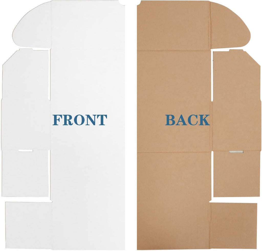 12x4x4 White Shipping Boxes Set of 25, Corrugated Cardboard Mailer Boxes for Packaging Small Business Mailing Gifts