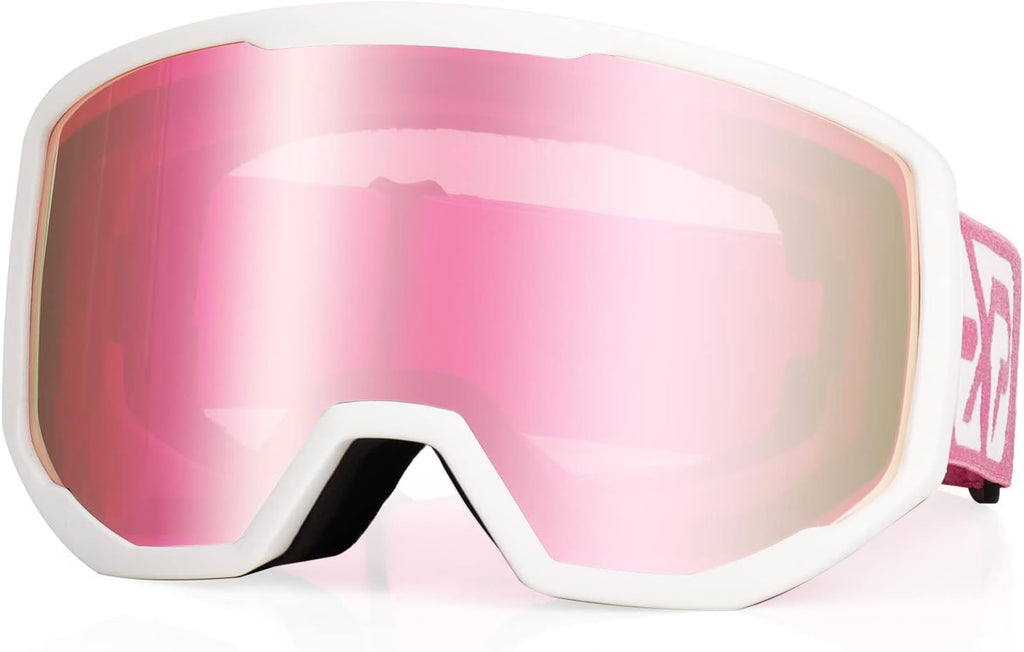 Ski/Snowboard Goggles for Men Women, OTG Snow Goggles Anti Fog UV Protection