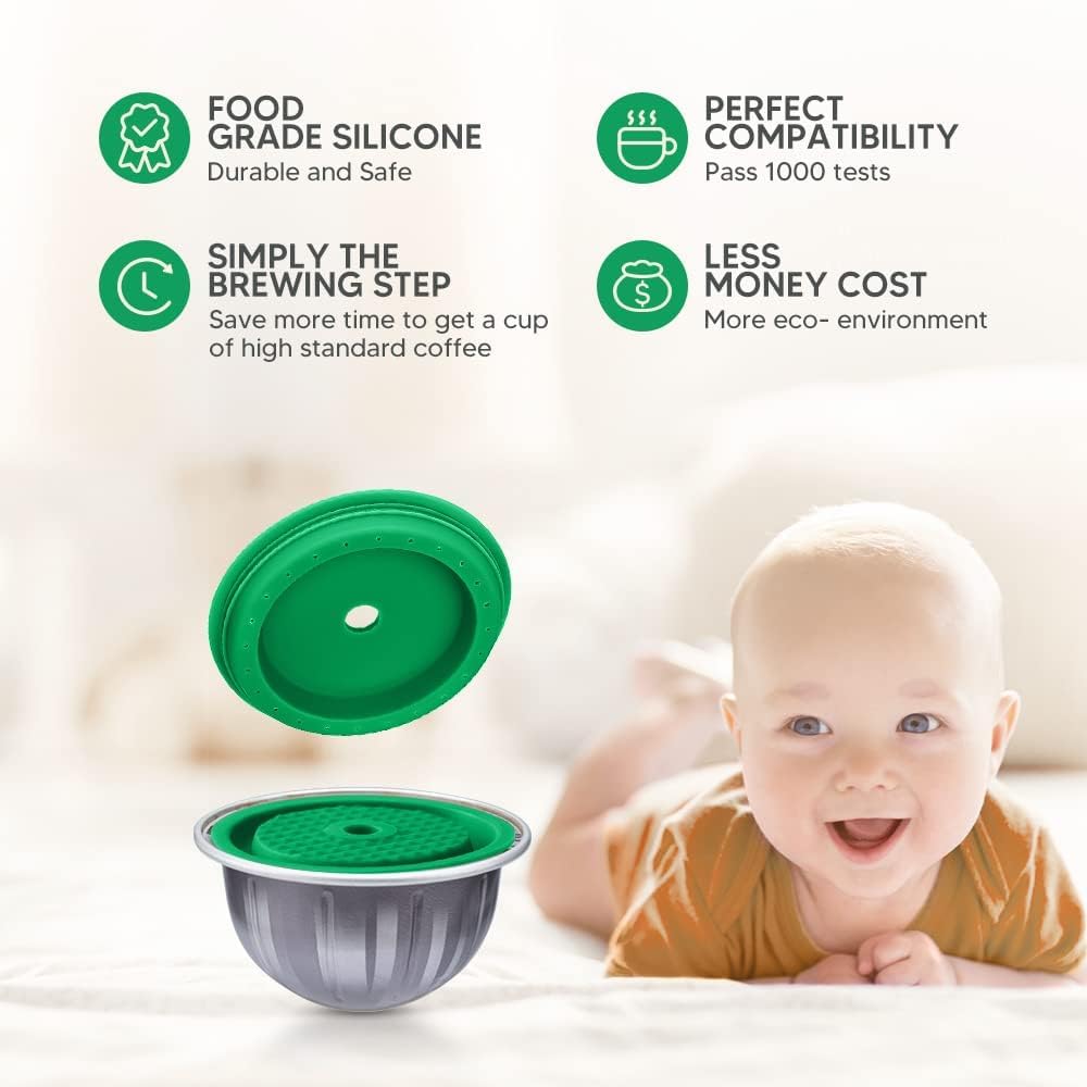 Silicone Lids for Nespresso Vertuo Pods,5