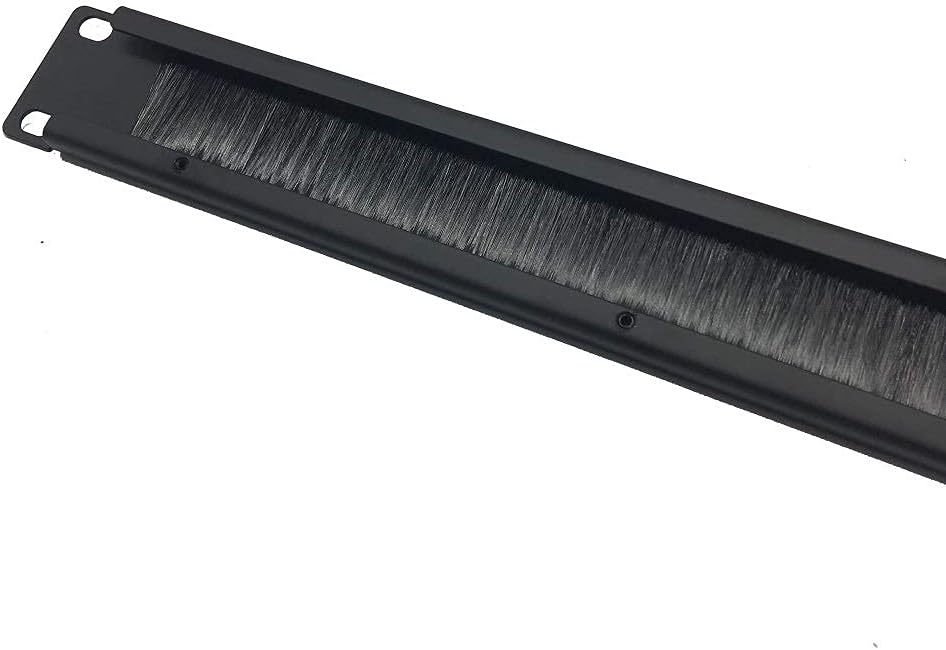 5 Pack 1U Brush Cable Manager Panel Horizontal Rack Mount
