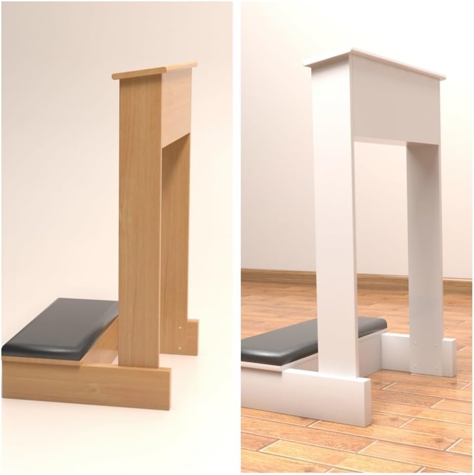 Church Pulpit Kneeling Chair, Padded Kneeler with Book Shelf, Wooden Prayer Kneeler, Wooden Prayer Kneeler with Shelf