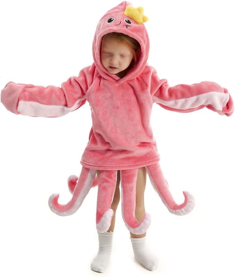 Baby Octopus Costume Newborn, Infant and Toddler Boys Girls 0-4T | 90% Upgraded Flannel Fleece/ 10% Spandex