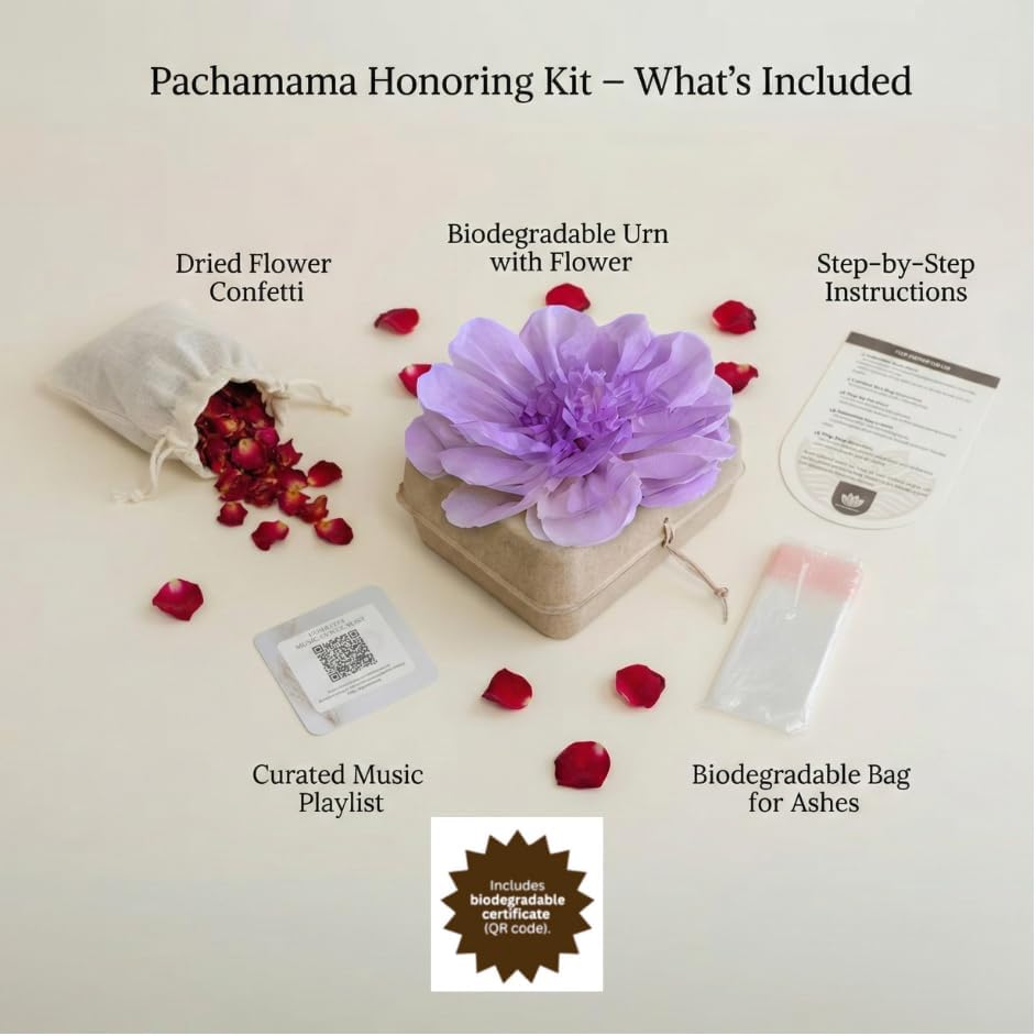 Cruise Approved Biodegradable Water Burial Urn, Lilac Flower, Small Keepsake