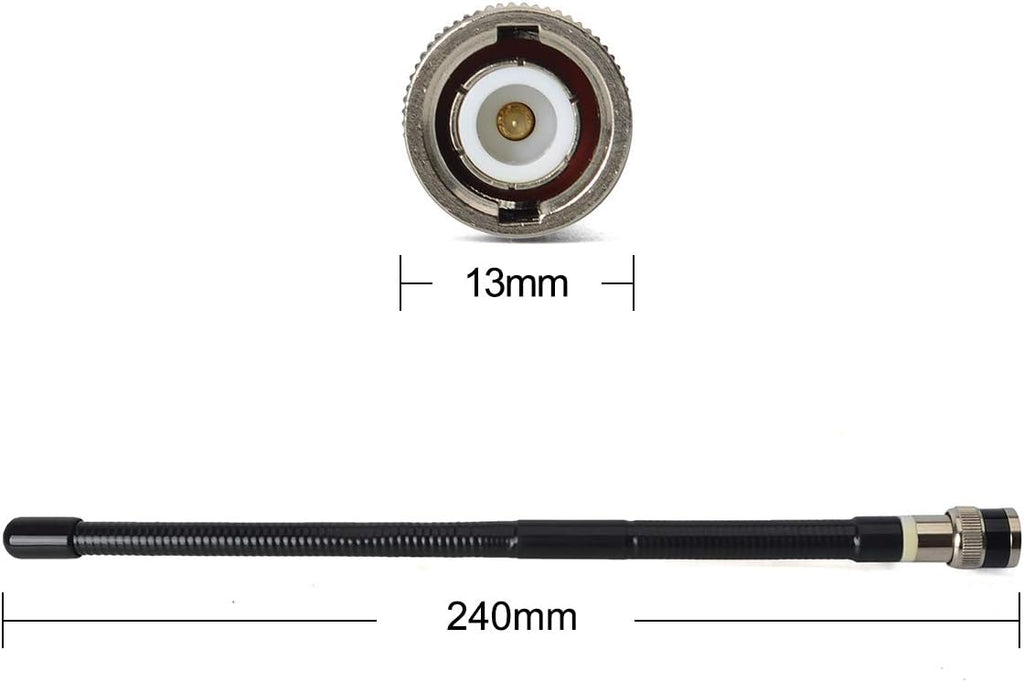 Handheld CB Radio Antenna 27MHz BNC, Radio Scanner Antenna | Flexible Soft Whip