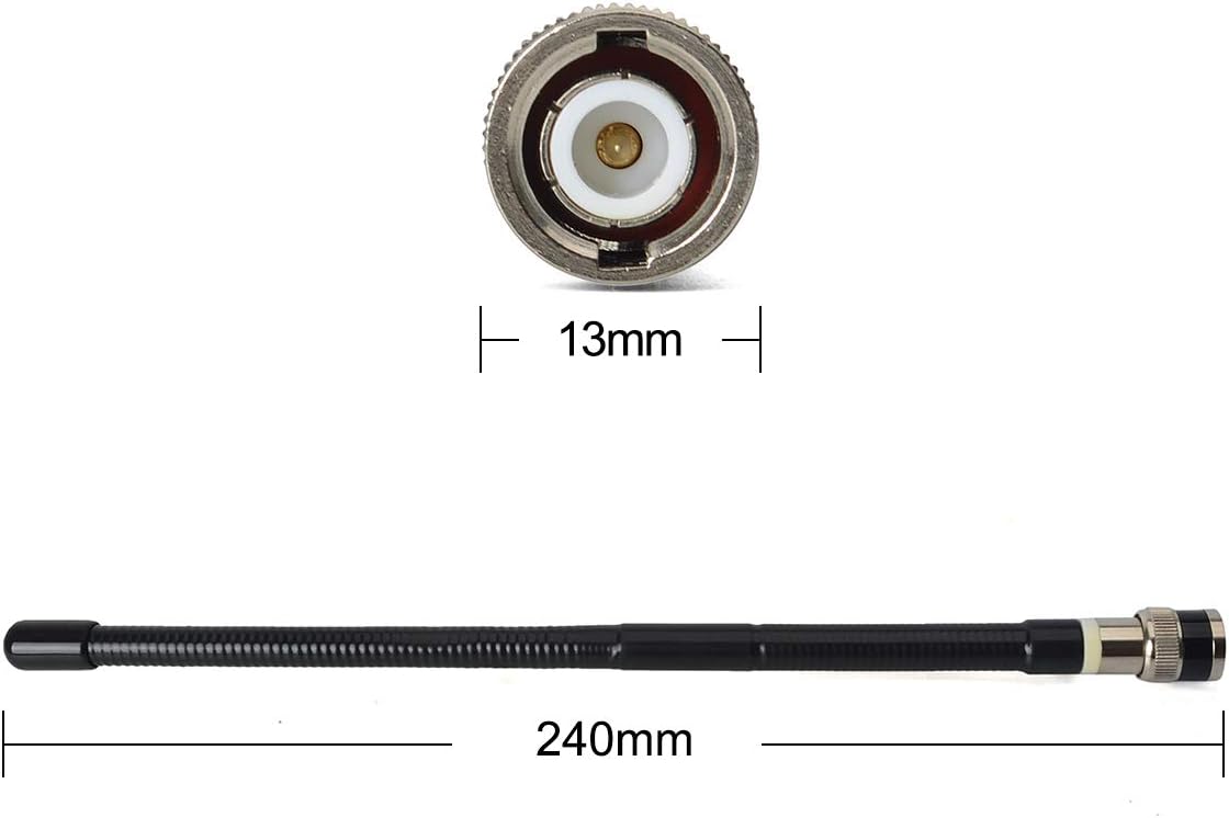 Handheld CB Radio Antenna 27MHz BNC, Radio Scanner Antenna | Flexible Soft Whip