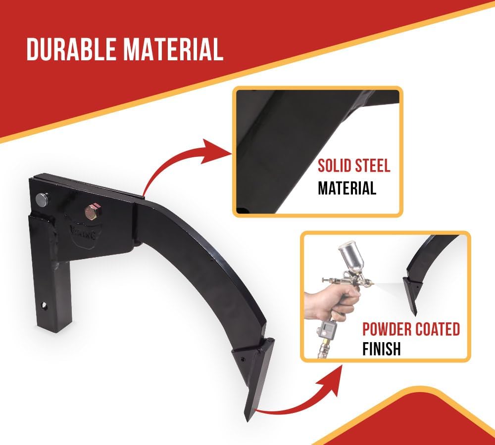 4 Point Hitch Mount Ripper for Trencher Attachment - 2" Receiver Hitches - 16" Ripper Shank Subsoiler for Plow &