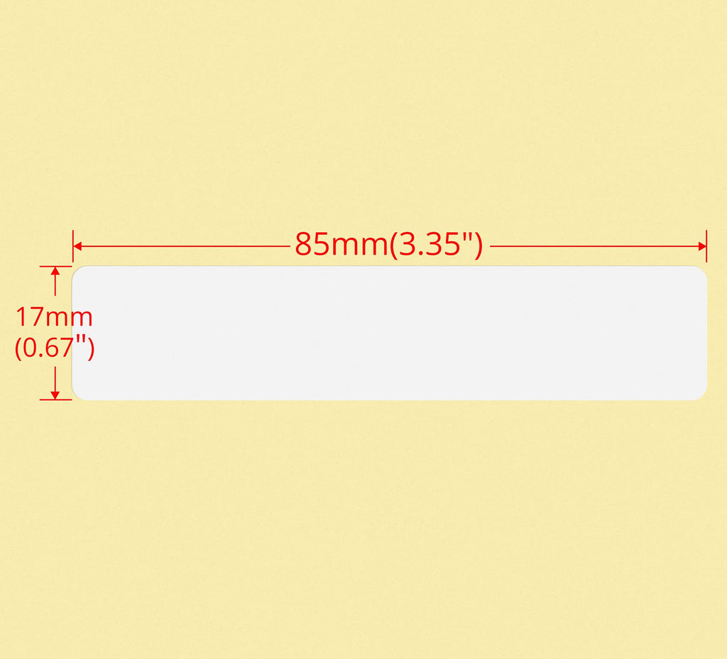 Self-Adhesive Writable Blank Paper Label Stickers - 17x85mm