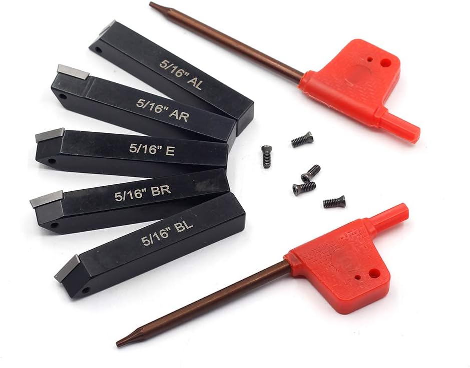 OSCARBIDE 5/16" Mini Indexable Lathe Turning Tool Holder 5-Piece