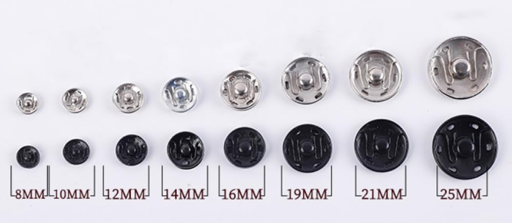 100 Sets Sew-on Snap Buttons, Fastener Sewing Press Button (10mm)