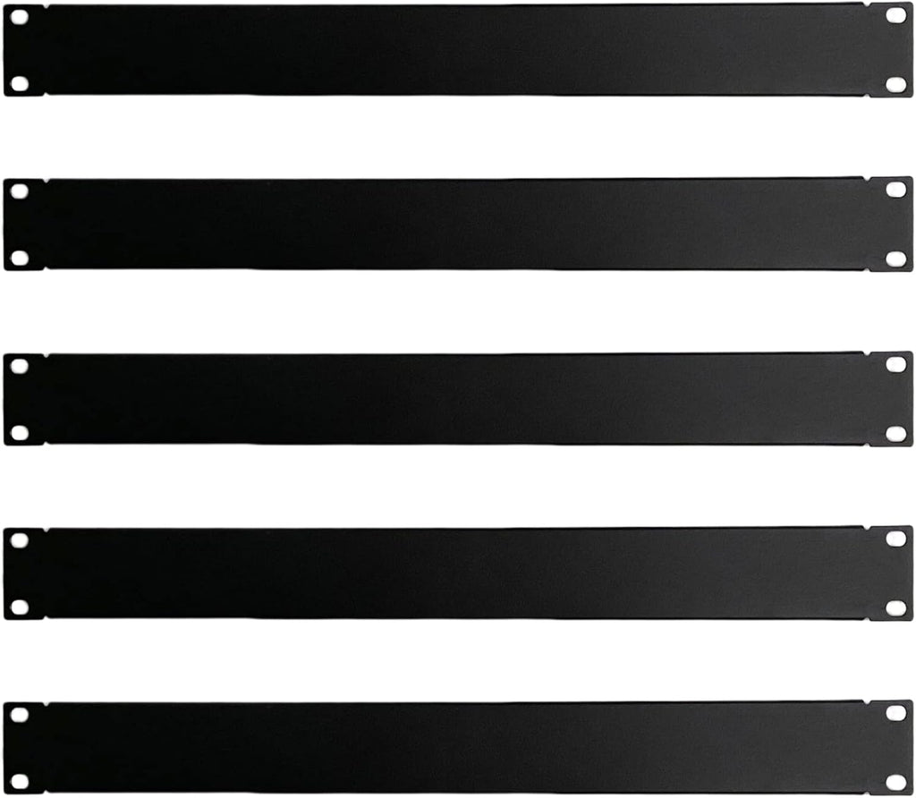 1U Blank Panel Rack Mount Spacer Filler Panel 19" Black Rack Blanking Blind Panel for Server Network Rack Enclosure Or Cabinet-5pcs (1U-5PCs)
