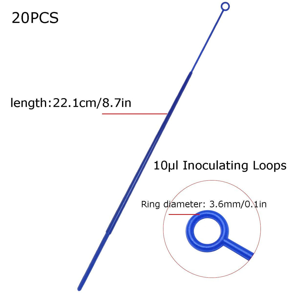 20pcs 10μl Sampling Rod Disposable Inoculating Loop Individually Aseptic Package