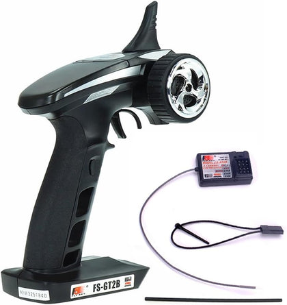 FS-GT2B 2.4GHz 3 Channel RC Transmitter with FS-GR3E Receiver for RC Car Boat